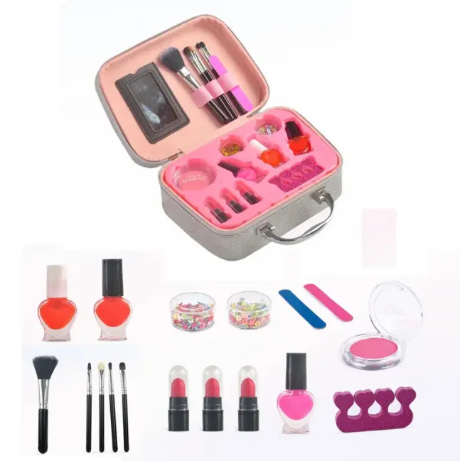 19Pcs Realistic Fashion Girl Makeup Bag