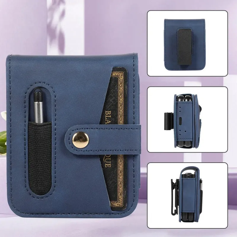 2 in 1 PU Leather Phone Case With Wallet Bag Card Package For Samsung Galaxy Z Flip 5