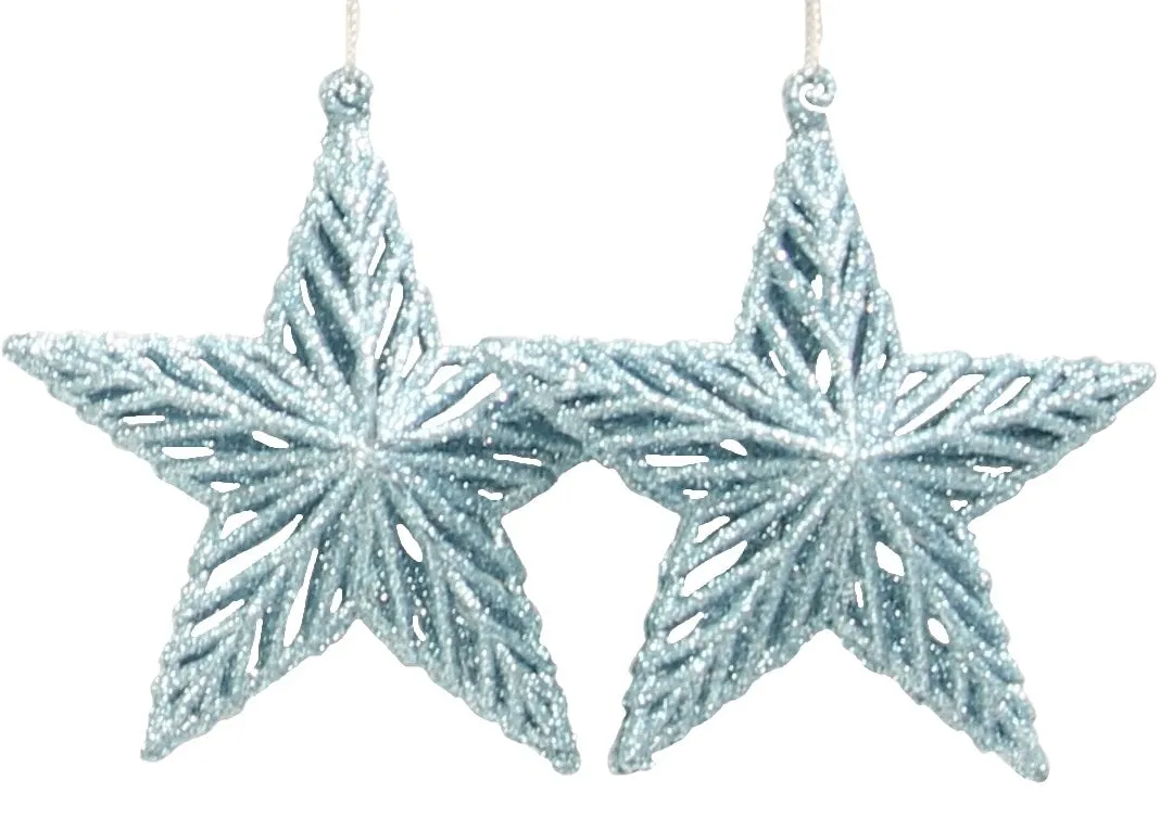 2-Pack Glitter Cut Out Star Ornaments