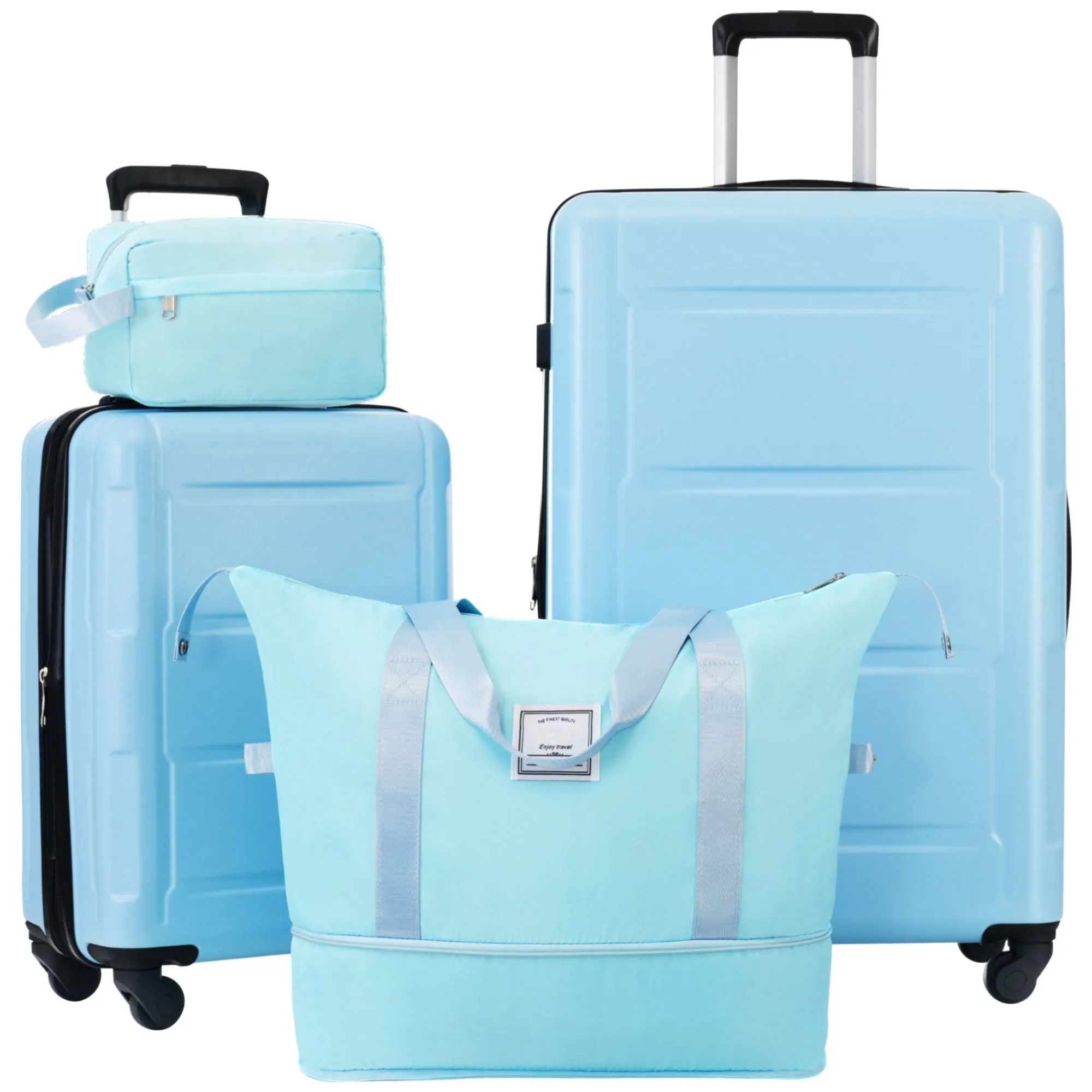 2 Piece Luggage Set With Bags Expanable Spinner Wheels ABS Lightweight Suitcase With Tsa Lock 20" / 28"