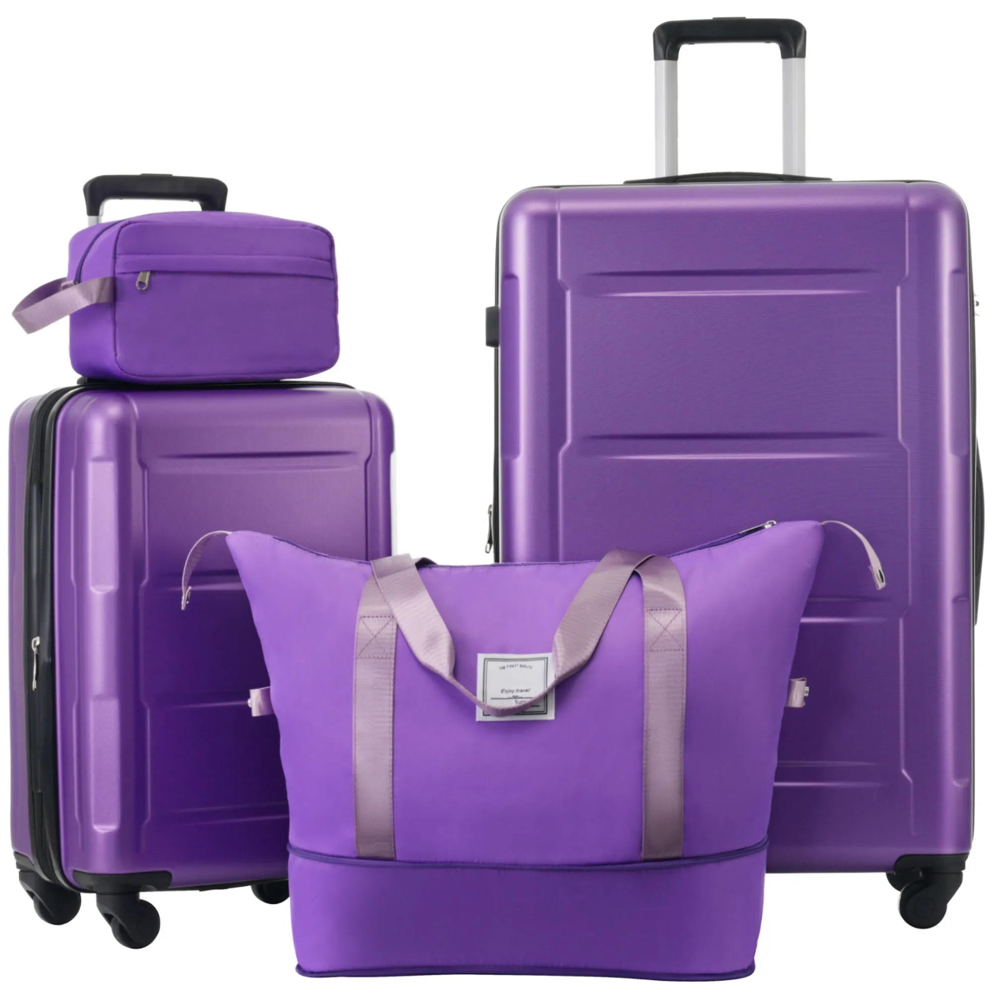 2 Piece Luggage Set With Bags Expanable Spinner Wheels ABS Lightweight Suitcase With Tsa Lock 20" / 28"