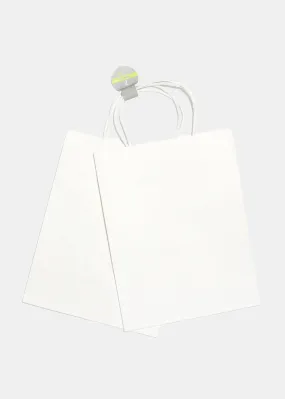 2 White Kraft Gift Paper Bags