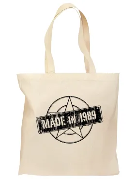 30th Birthday Gift Made in 1989 Grocery Tote Bag - Natural by TooLoud