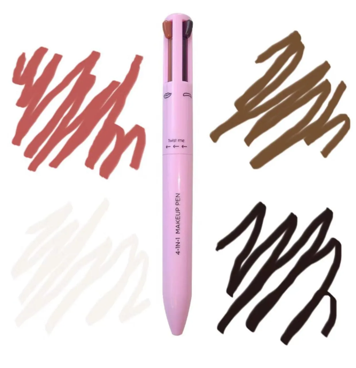 4in1 Makeup Pen Eyeliner Lip Liner Eyebrow Pencil Highlighter