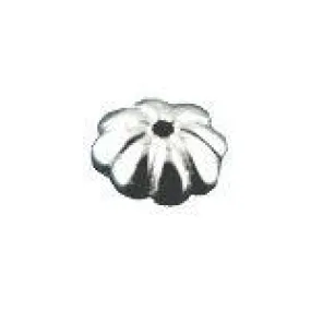 .925 Sterling Silver Flower Bead Cap - 6mm (10 Pack)