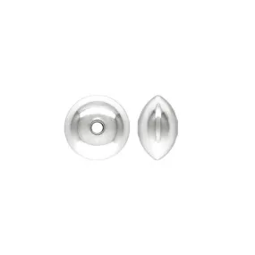 .925 Sterling Silver Saucer Bead - 4.5x3mm (10 Pack)