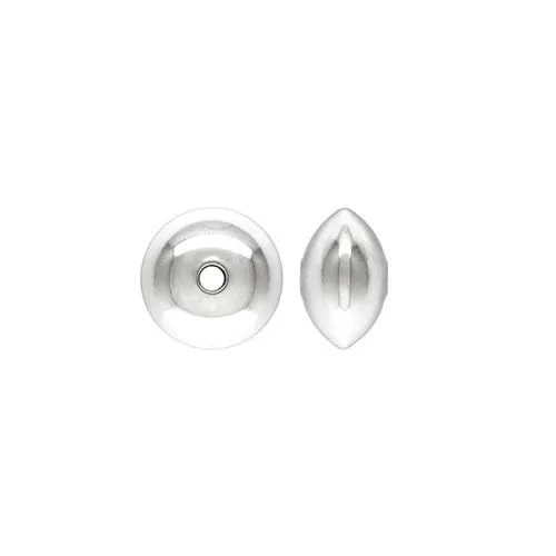 .925 Sterling Silver Saucer Bead - 4.5x3mm (10 Pack)