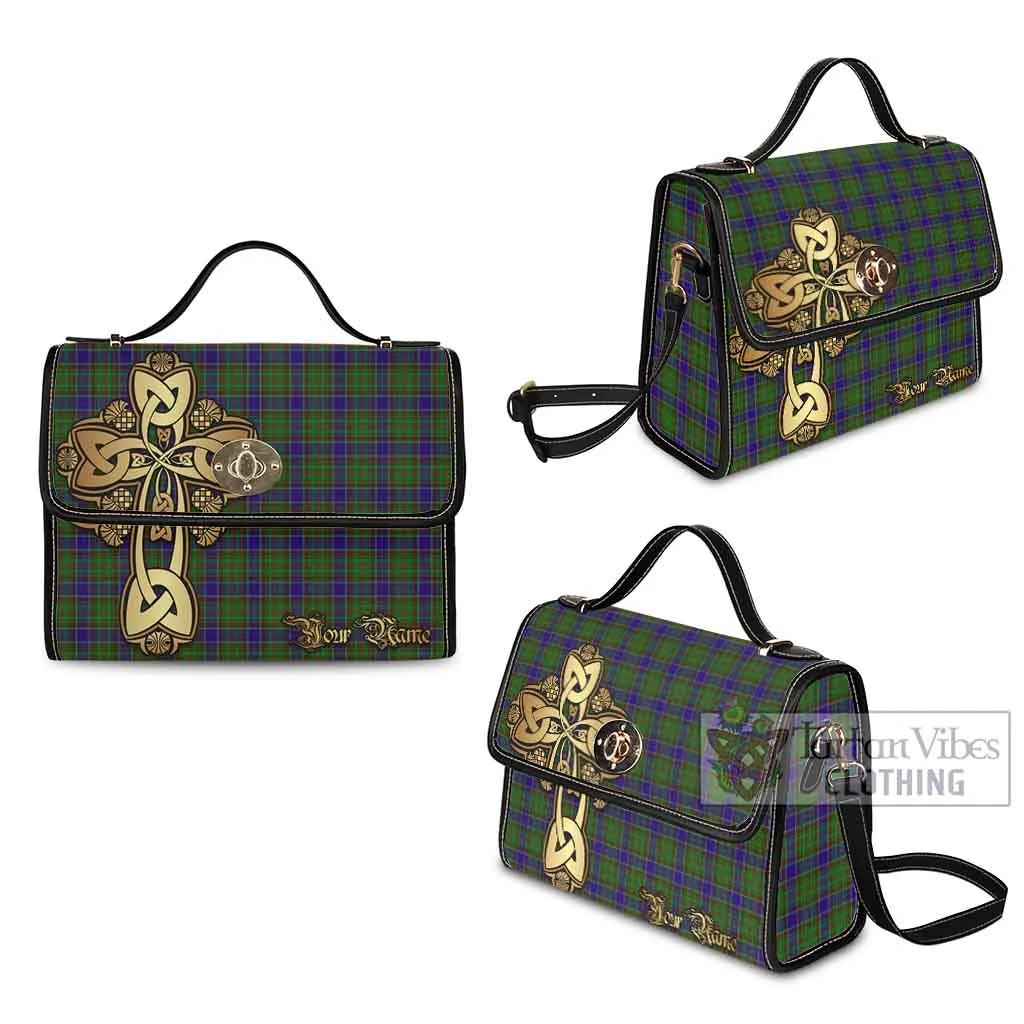 Adam Tartan Waterproof Canvas Bag Golden Thistle Celtic Cross Style