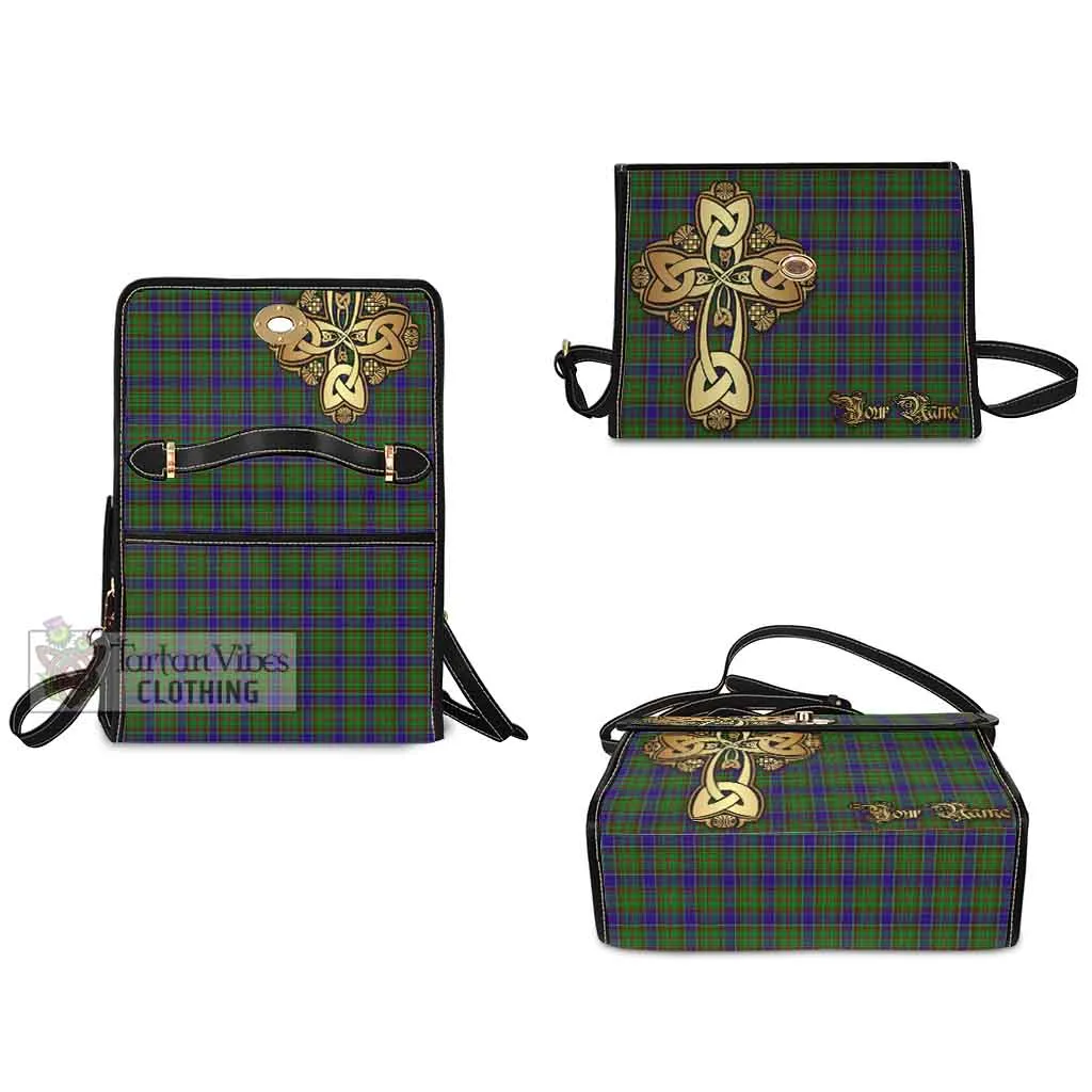 Adam Tartan Waterproof Canvas Bag Golden Thistle Celtic Cross Style