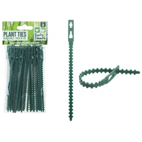 Adjustable Plant Ties - 40 Pack Garden Plant Supports Flexible Green Twist Ties