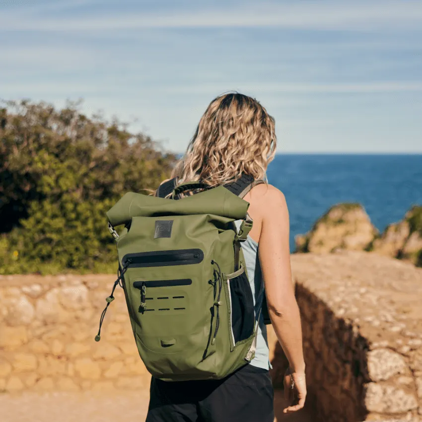 Adventure Waterproof Backpack 30L - Olive Green