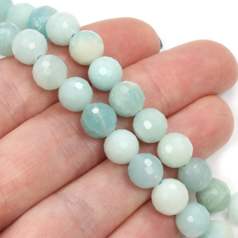 Amazonite Faceted Rounds 8mm - 35cm Strand