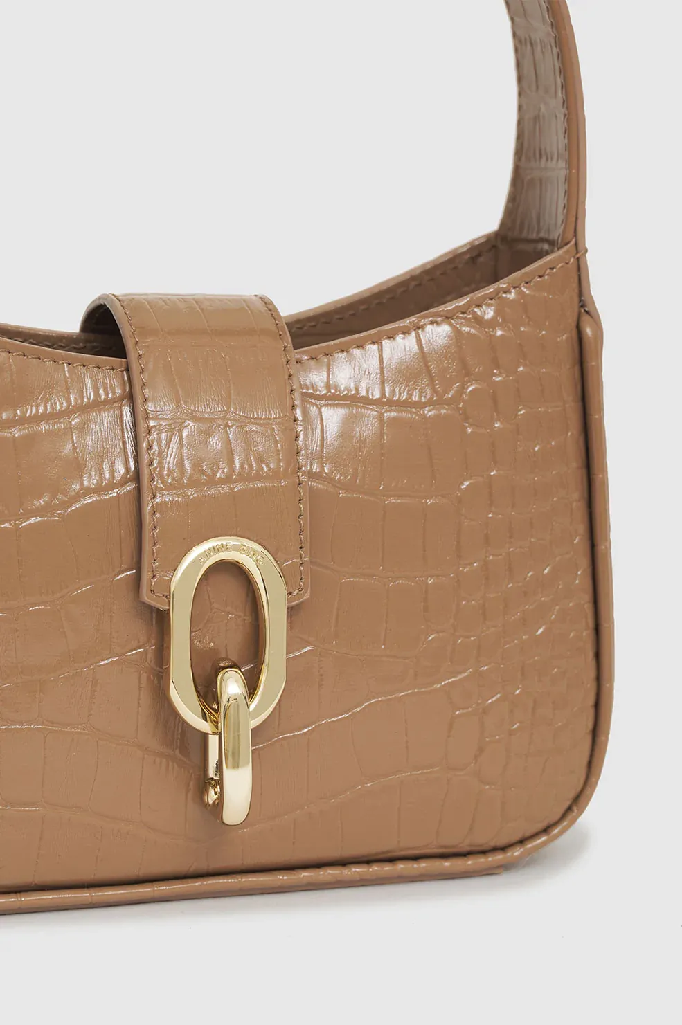 Anine Bing - Mini Cleo Bag in Camel Embossed