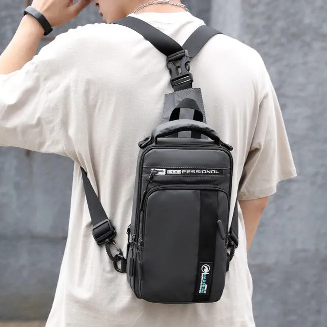 Anti-Theft USB Charging Waterproof Crossbody Bag