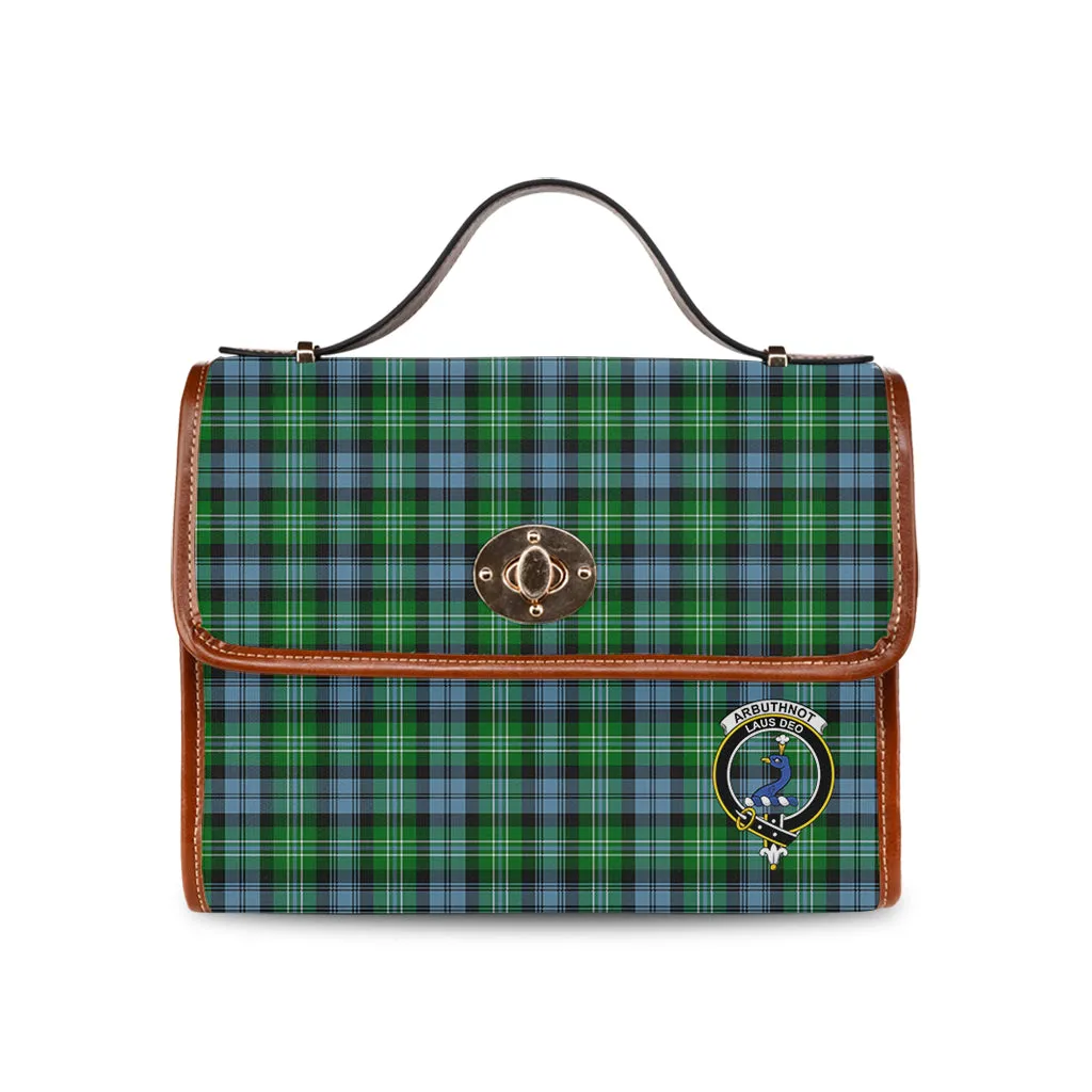 Arbuthnot Ancient Tartan Waterproof Canvas Bag with Family Crest