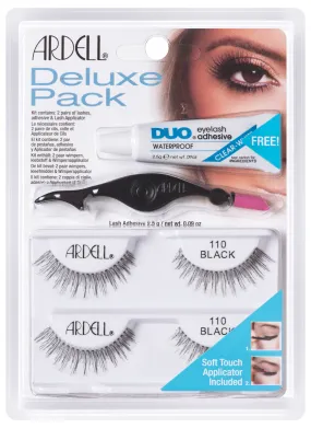 Ardell Deluxe Lashes Kit 110 (2 pairs, applicator and lash glue)