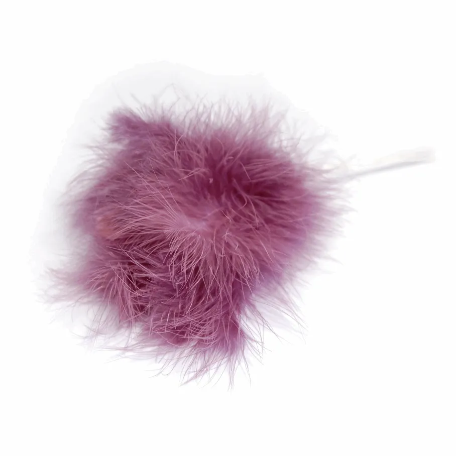 Aubergine Fluff Feathers (Pack of 6)