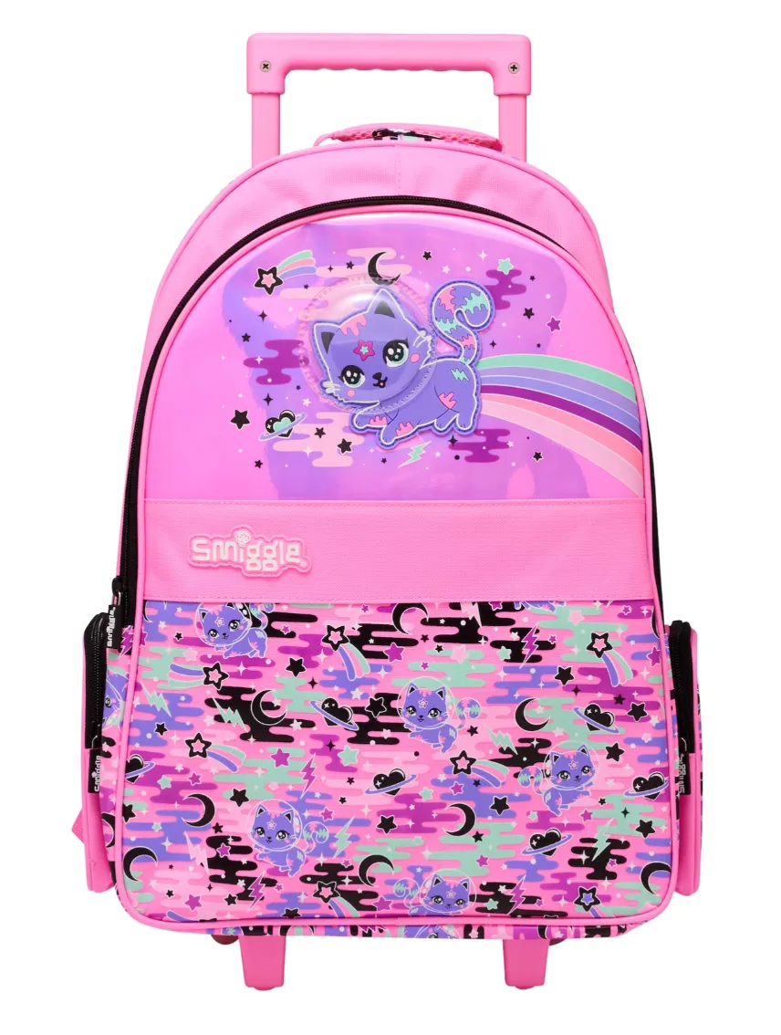 Away Trolley Backpack With Light Up Wheels - Pink