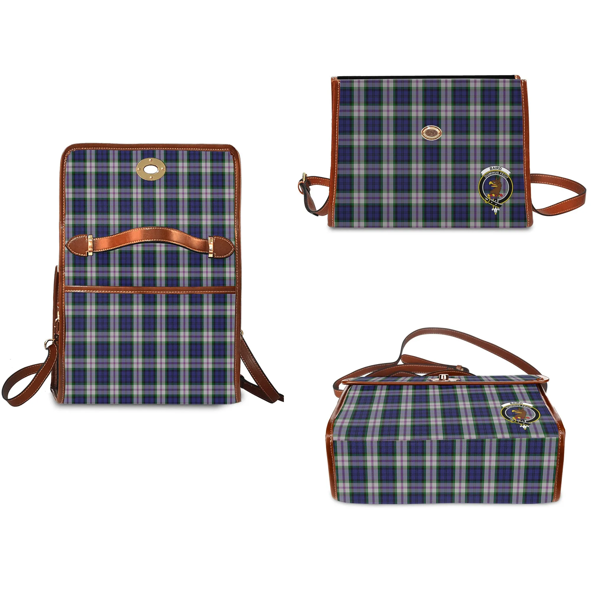 Baird Dress Tartan Waterproof Canvas Bag with Family Crest