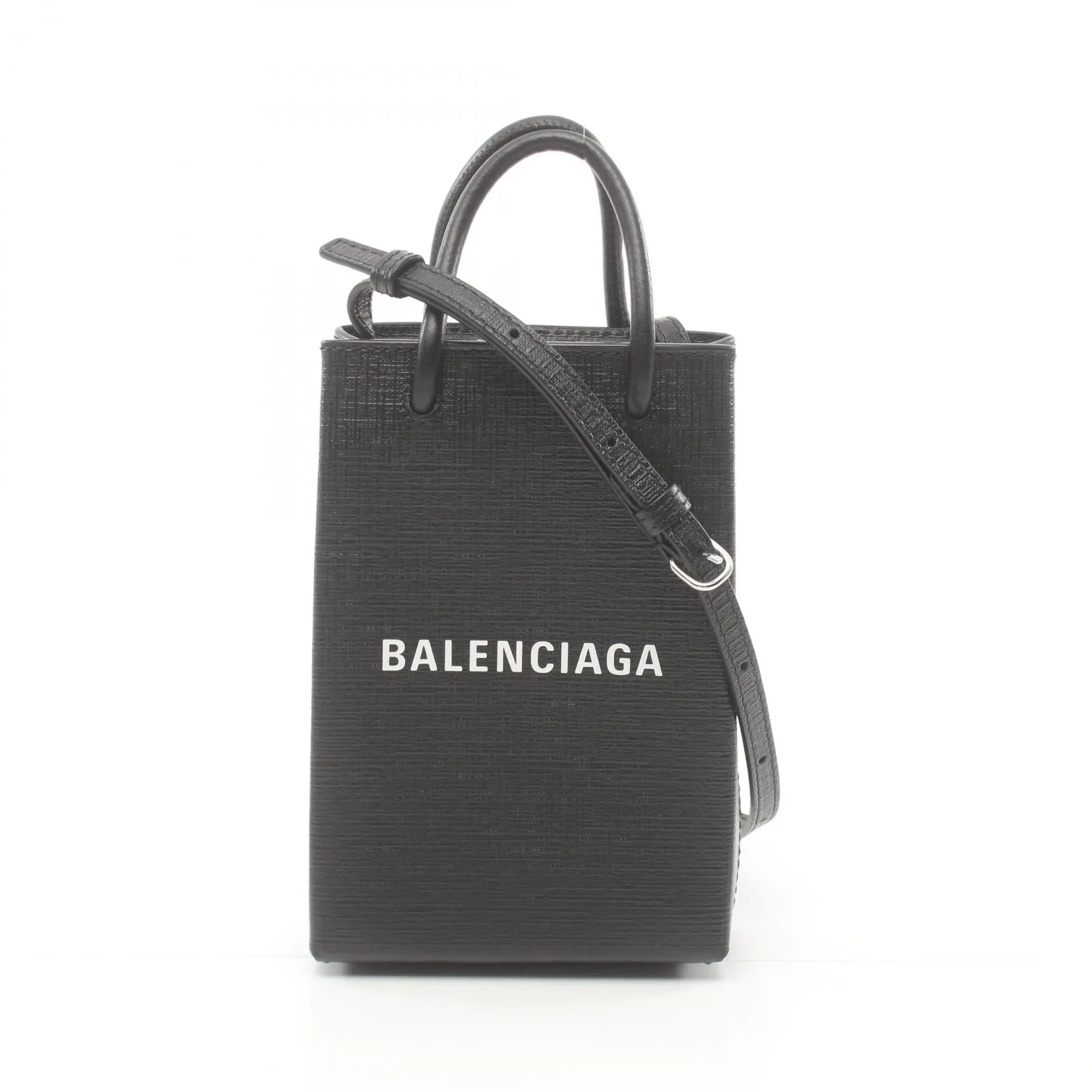 Balenciaga Leather Phone Holder Crossbody