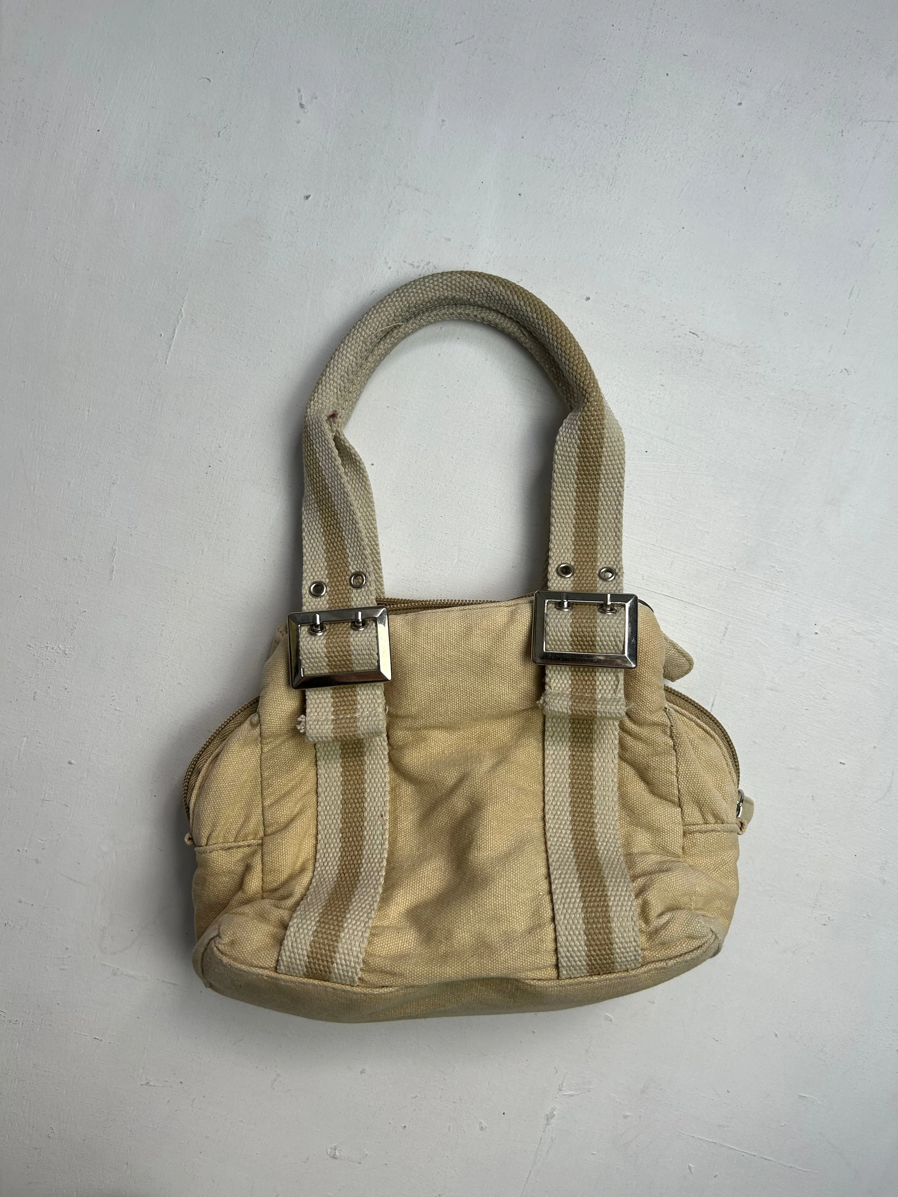 Beige buckle mini handbag