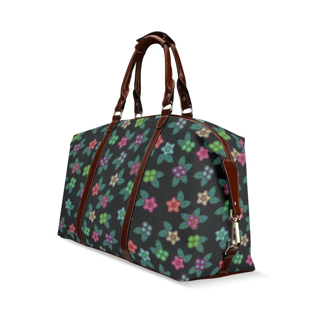 Berry Flowers Black Classic Travel Bag