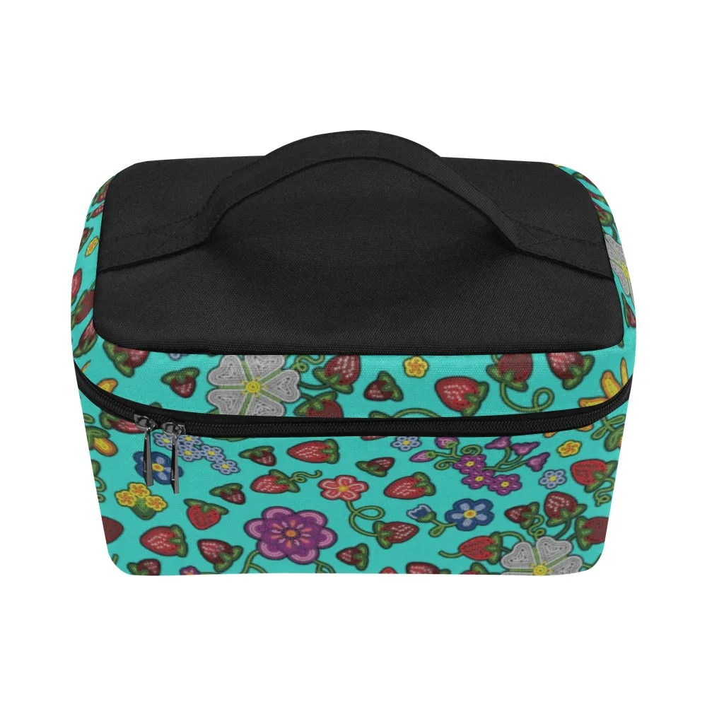 Berry Pop Turquoise Cosmetic Bag/Large