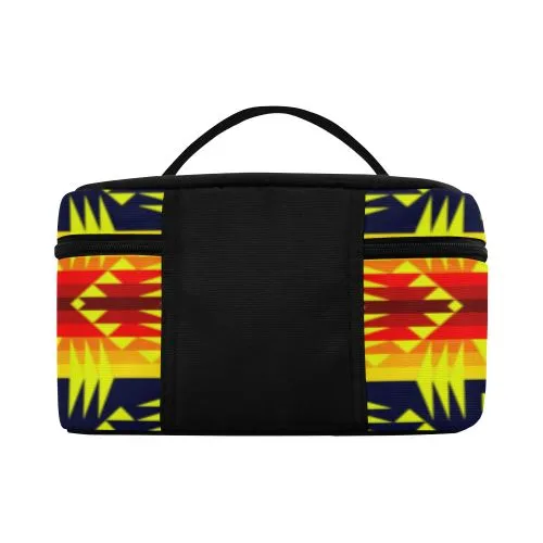 Between the Mountains Navy Yellow Cosmetic Bag/Large