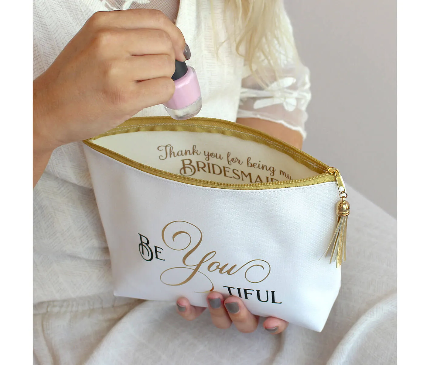 BeYouTiful Bridesmaid Cosmetic Makeup Bag