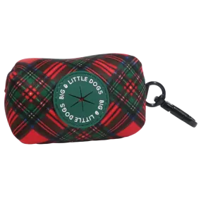 Big & Little Dogs Poop Bag Holder: Festive Tartan