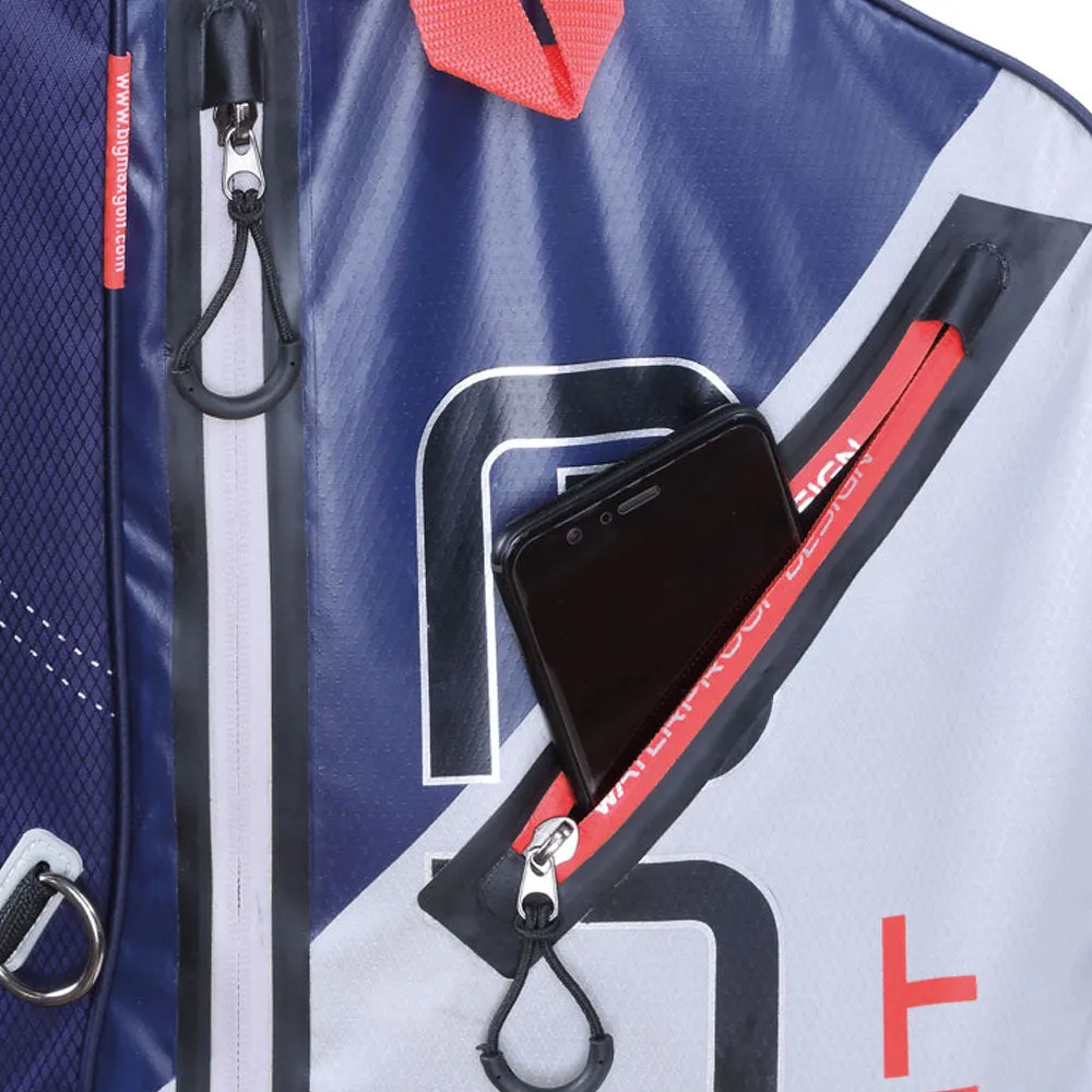 Big Max Aqua 8 Waterproof Stand Bag - Silver/Navy/Red