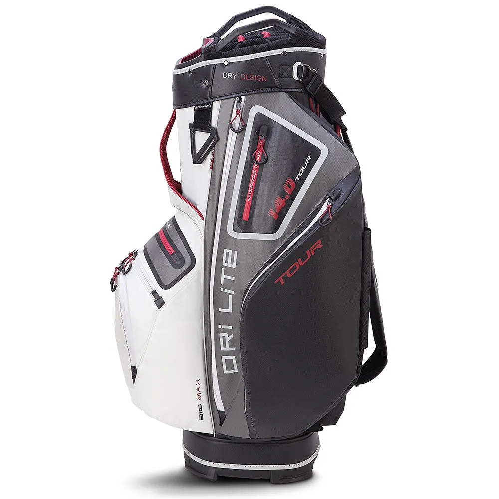 Big Max Dri Lite Tour Cart Bag - White/Grey/Black/Merlot