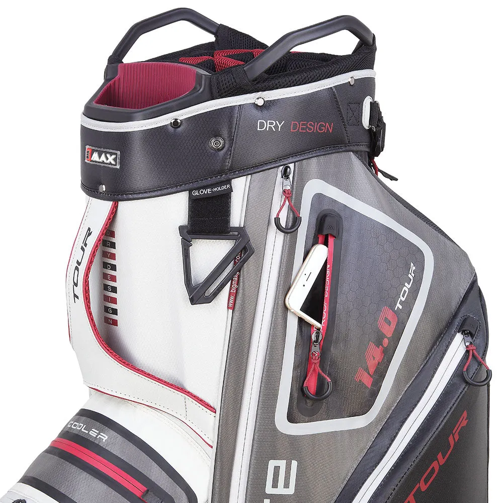 Big Max Dri Lite Tour Cart Bag - White/Grey/Black/Merlot