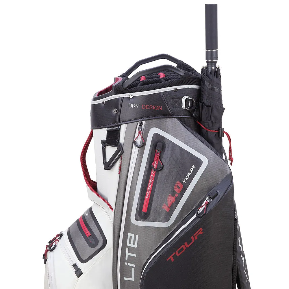 Big Max Dri Lite Tour Cart Bag - White/Grey/Black/Merlot