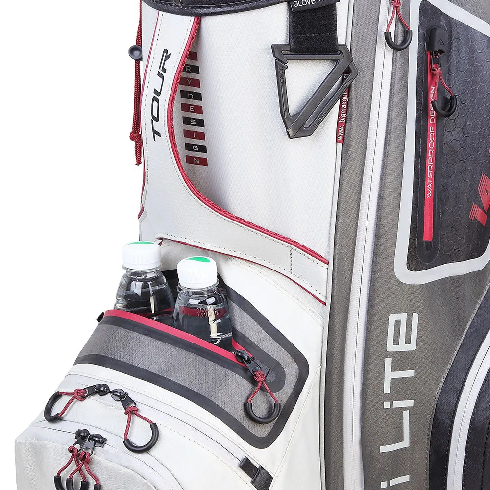 Big Max Dri Lite Tour Cart Bag - White/Grey/Black/Merlot