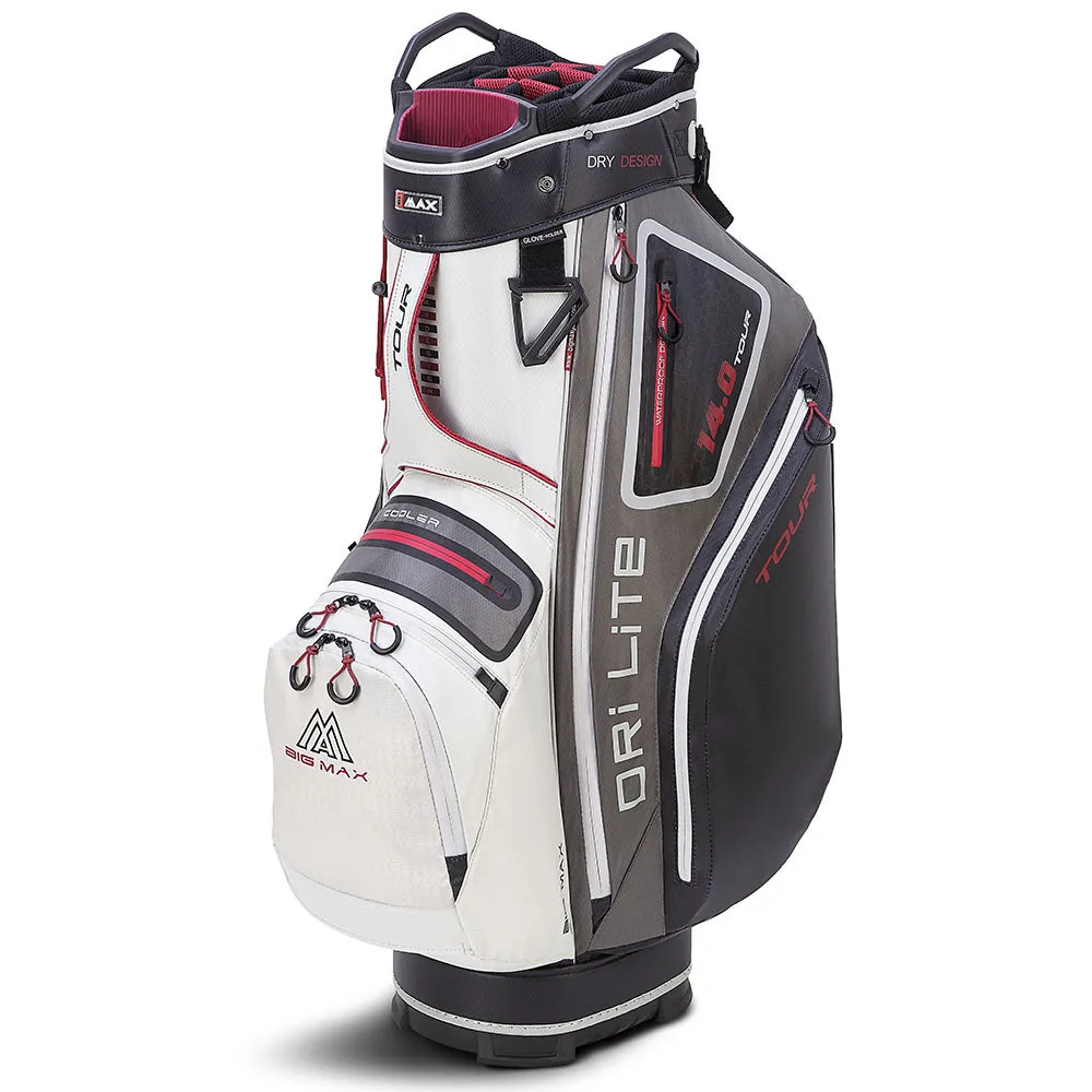 Big Max Dri Lite Tour Cart Bag - White/Grey/Black/Merlot