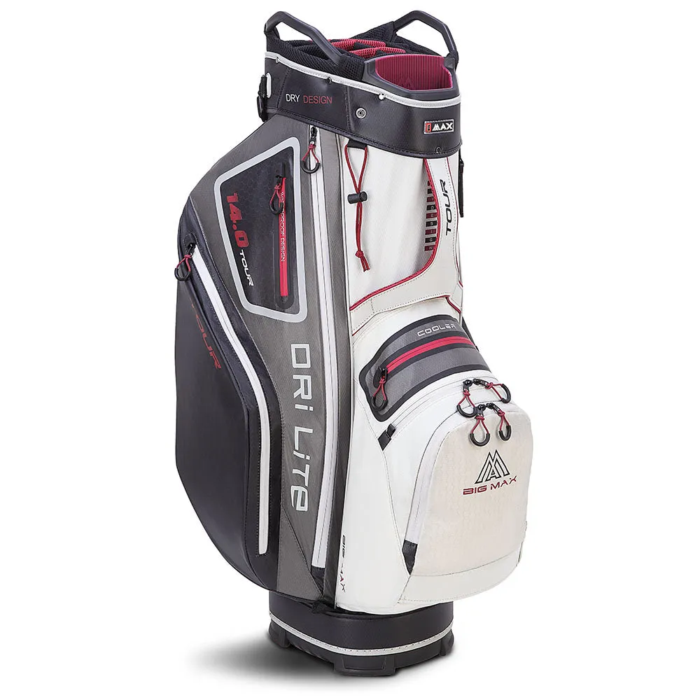 Big Max Dri Lite Tour Cart Bag - White/Grey/Black/Merlot