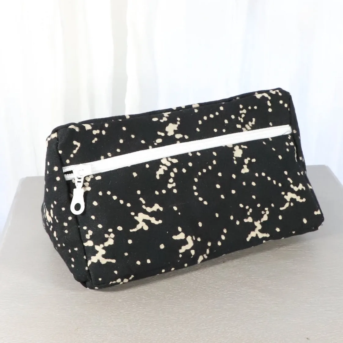 Black Toiletry Bag- Dots or Floral