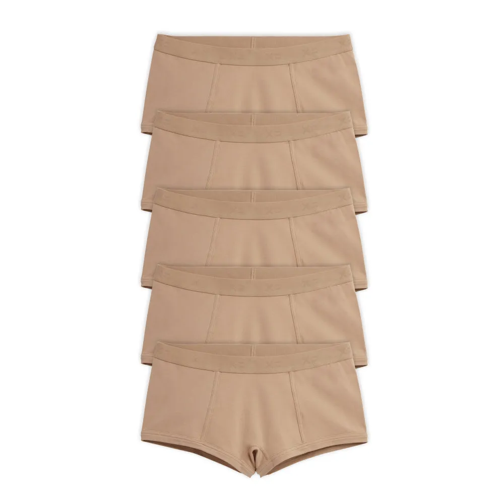 Boy Shorts 5-Pack - Cotton Chai