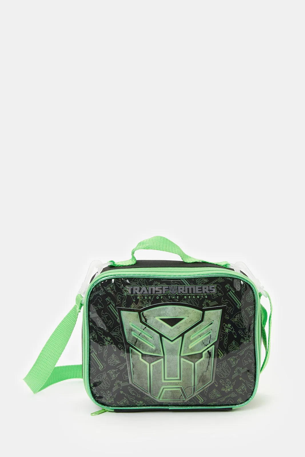 Boys Green And Black Transformers Trolley Set (5 Piece)