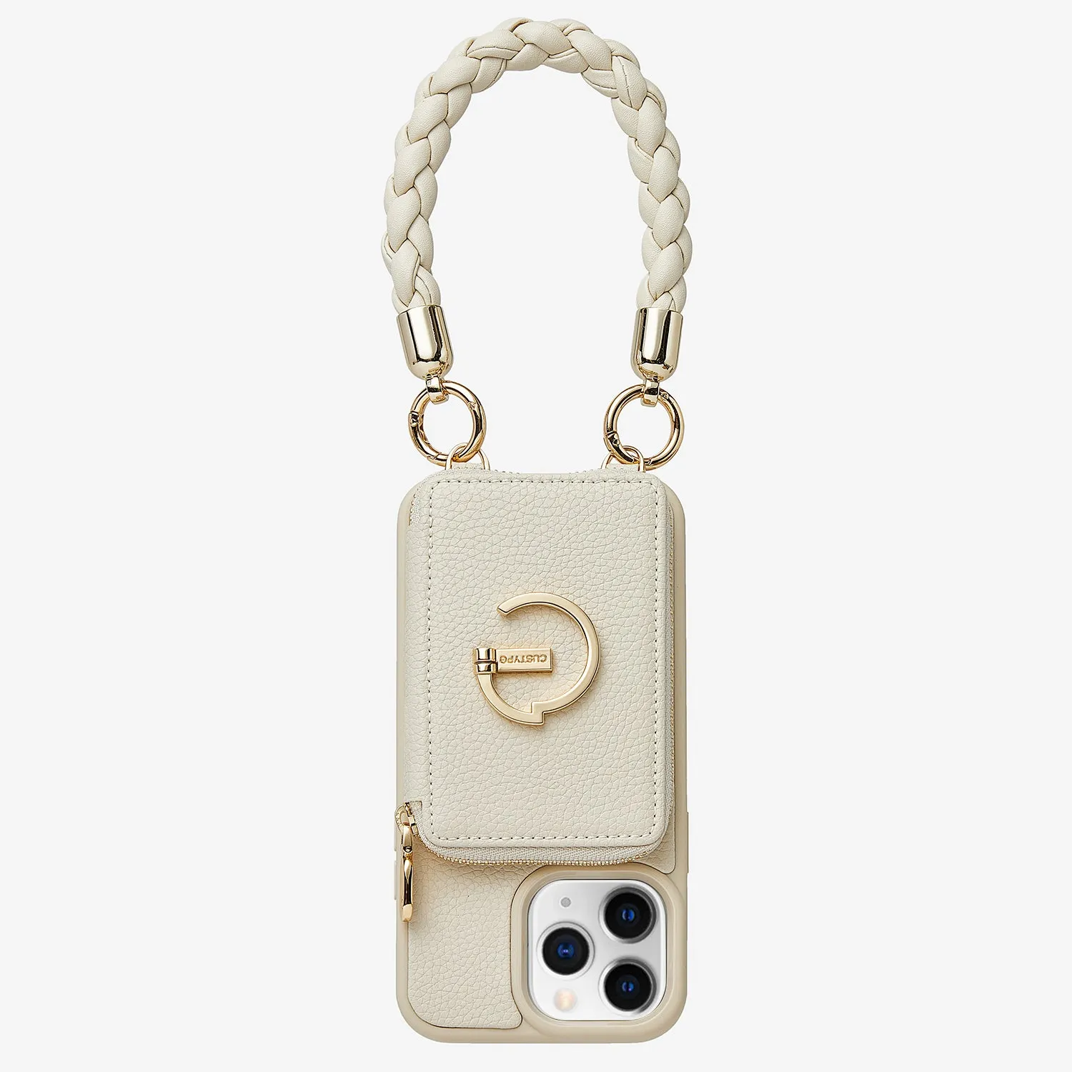 BraidTrend- Rope Style Strap Phone Case in Beige