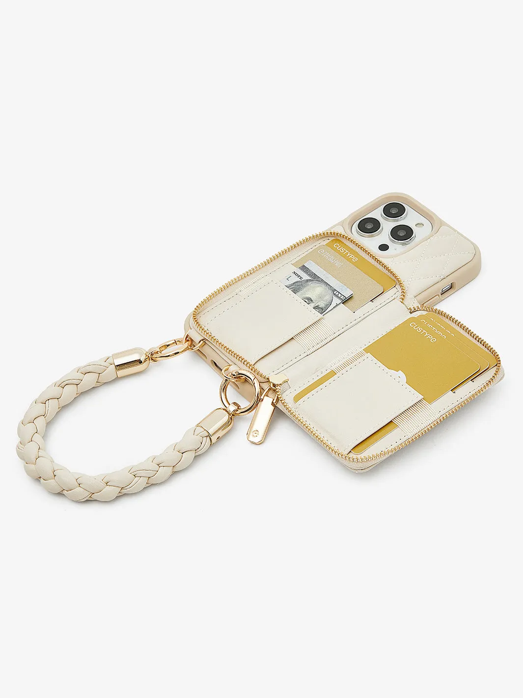 BraidTrend- Rope Style Strap Phone Case in Beige