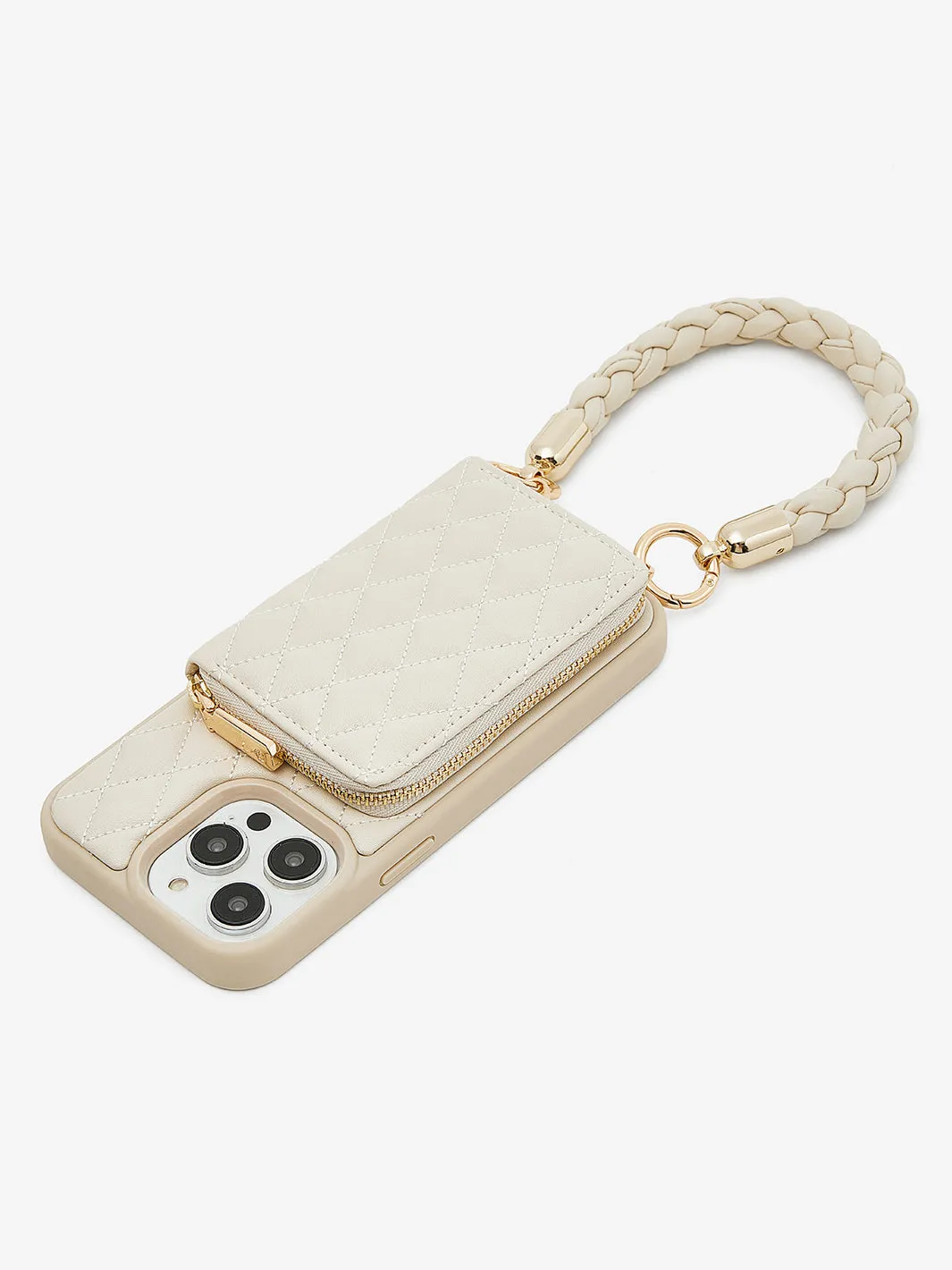 BraidTrend- Rope Style Strap Phone Case in Beige