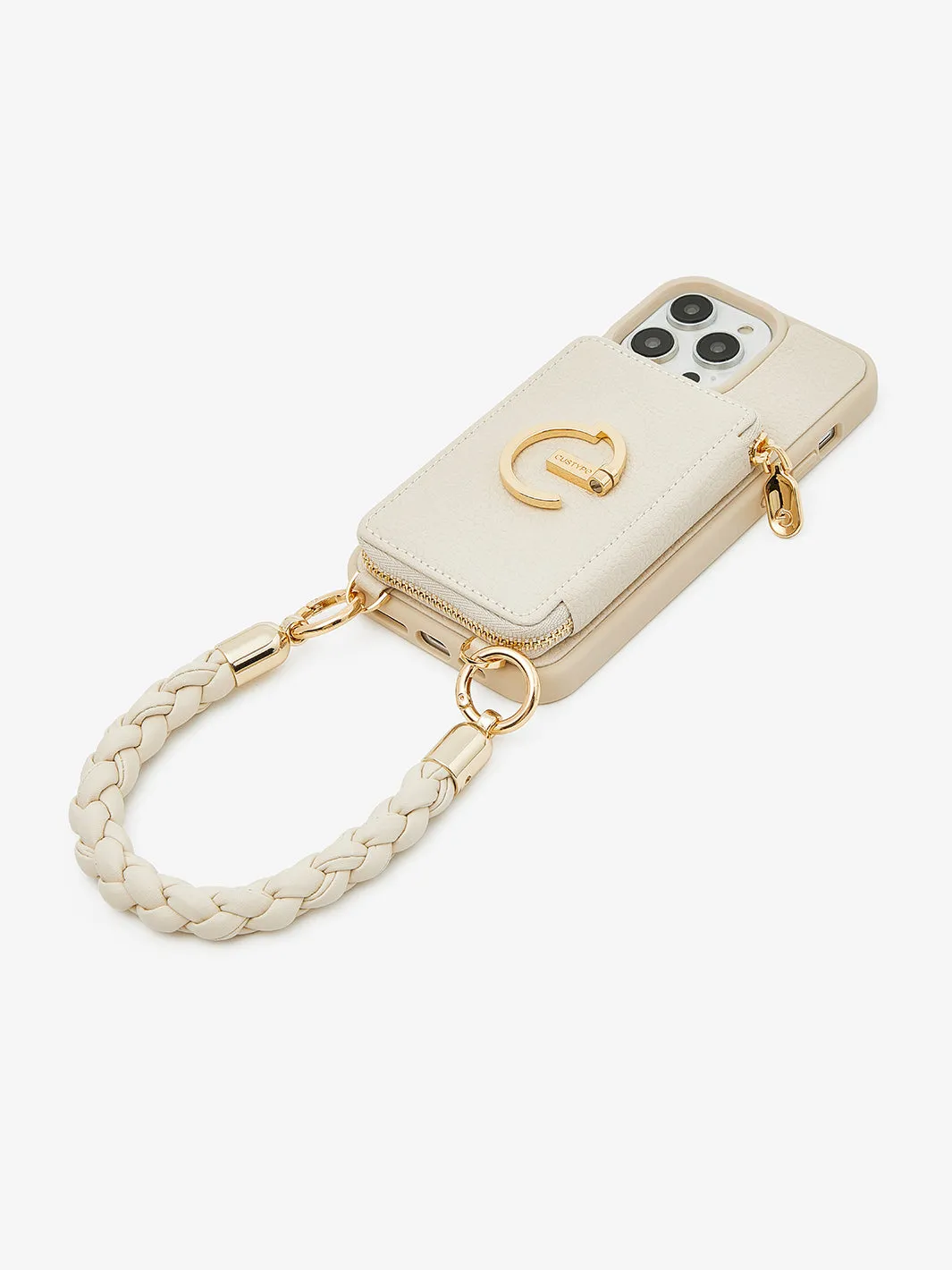 BraidTrend- Rope Style Strap Phone Case in Beige