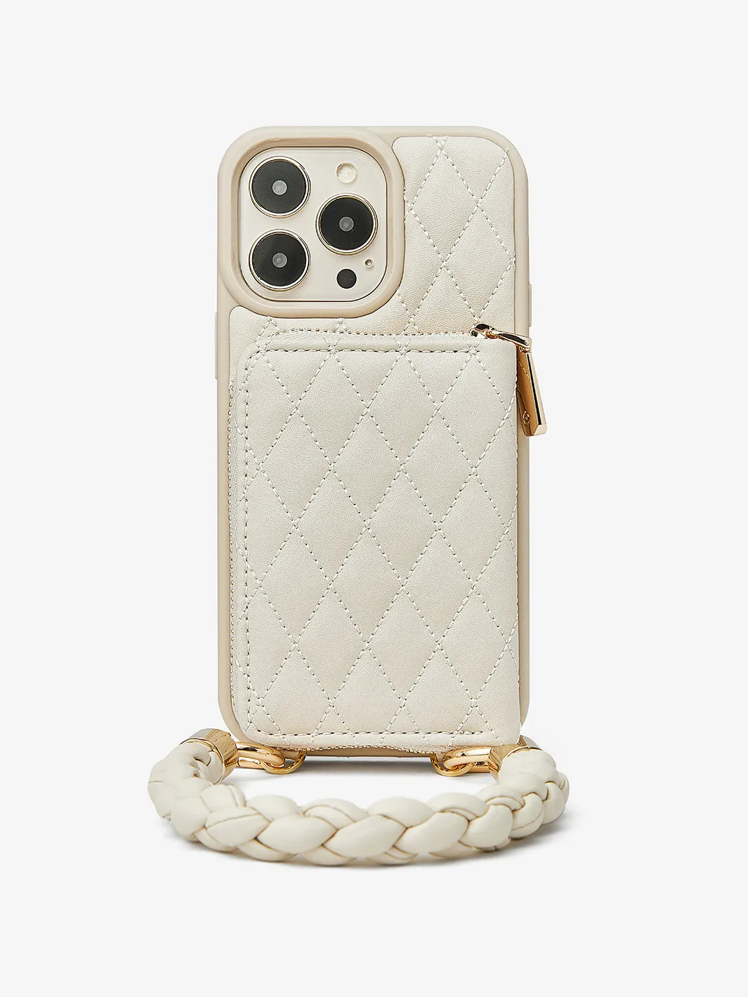 BraidTrend- Rope Style Strap Phone Case in Beige