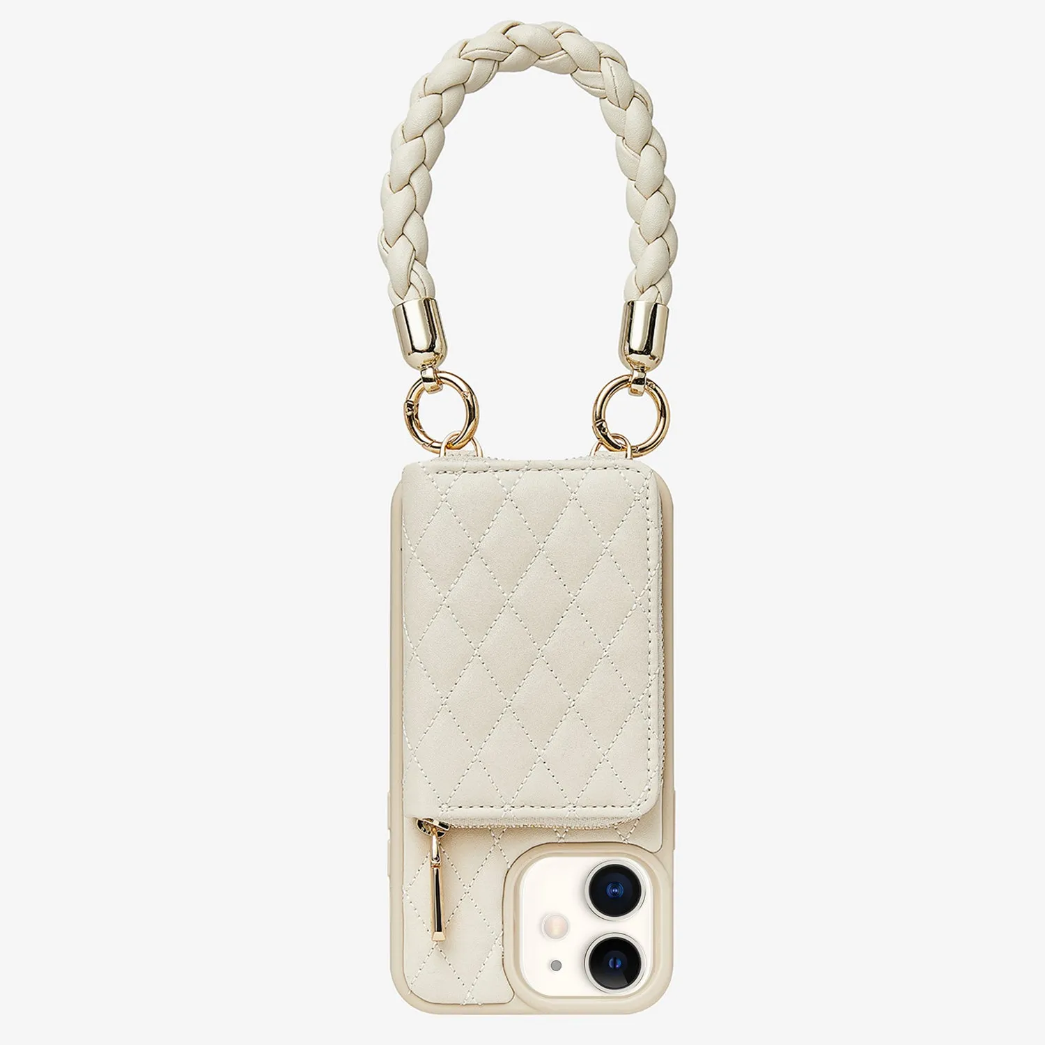 BraidTrend- Rope Style Strap Phone Case in Beige