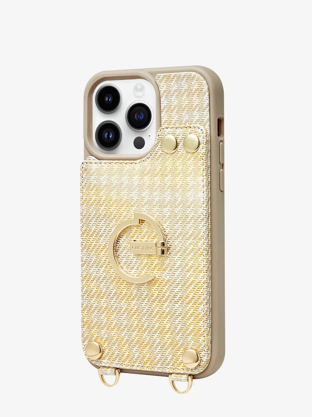 BraidTrend- Rope Style Strap Phone Case in Beige