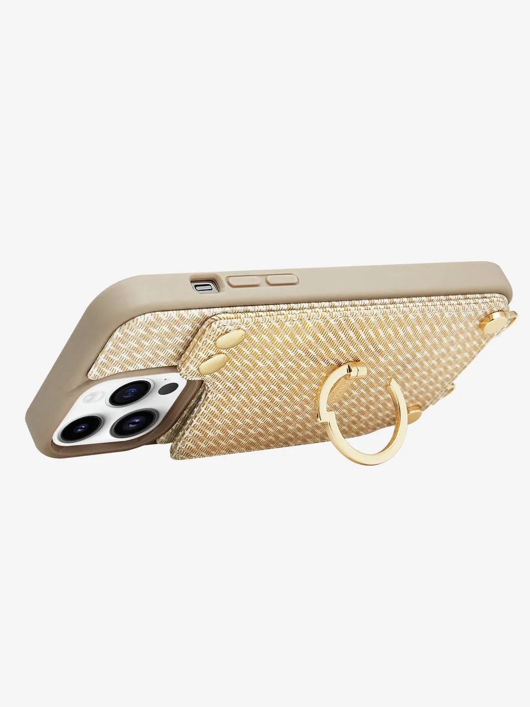 BraidTrend- Rope Style Strap Phone Case in Beige