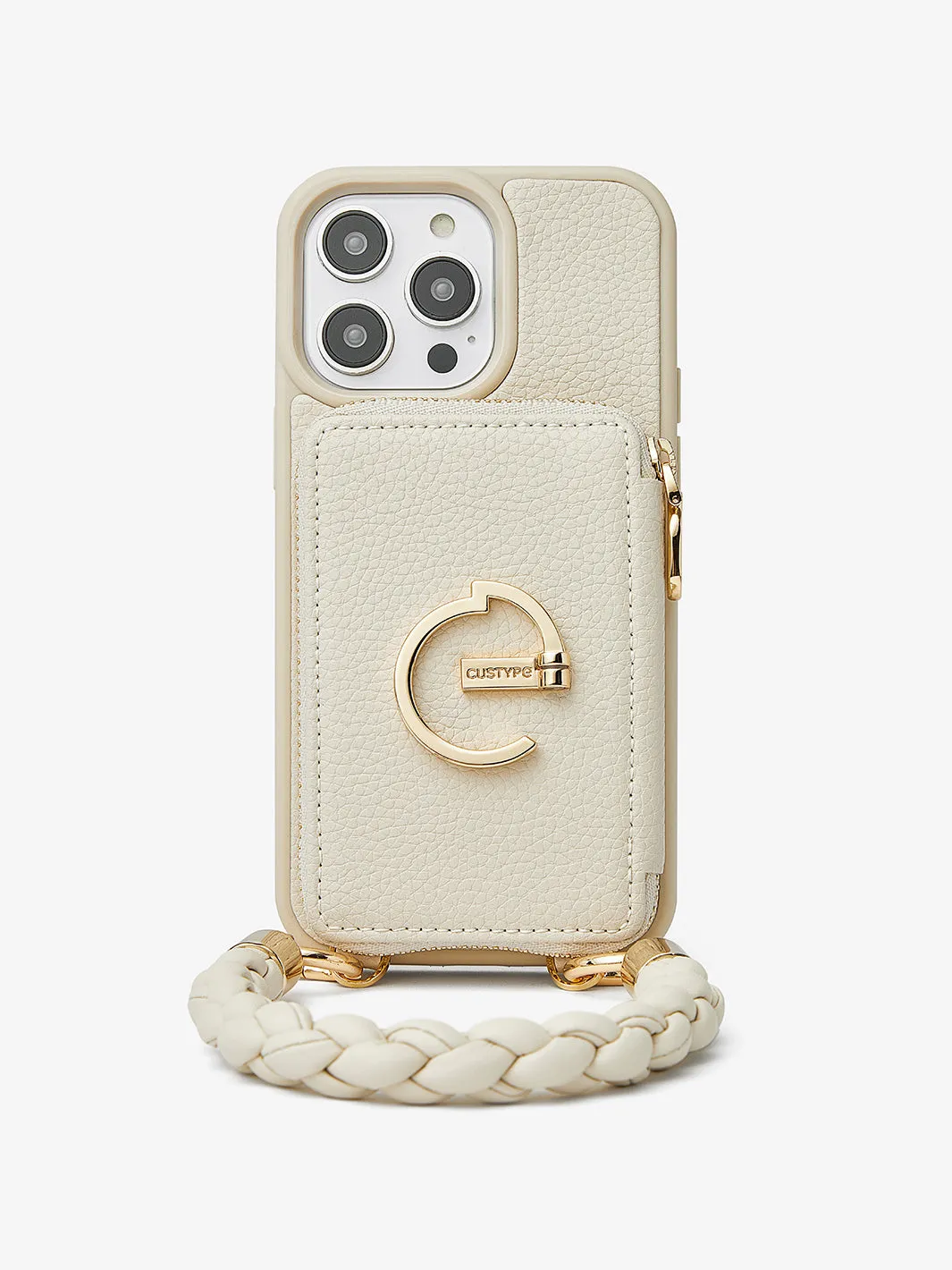 BraidTrend- Rope Style Strap Phone Case in Beige