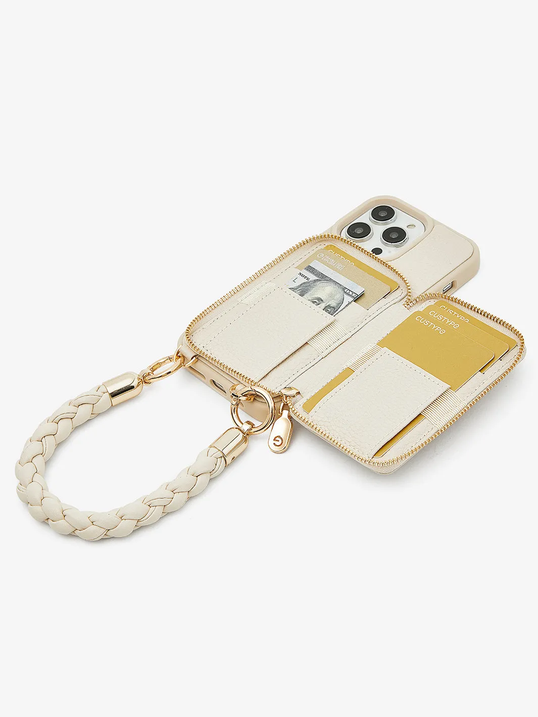 BraidTrend- Rope Style Strap Phone Case in Beige